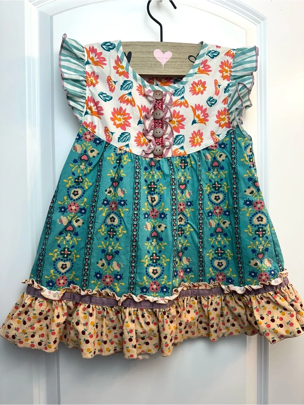 Matilda Jane Teal & Coral Fall Floral Tunic